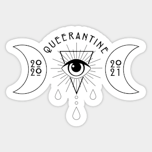 Queerantine Black Red Sticker